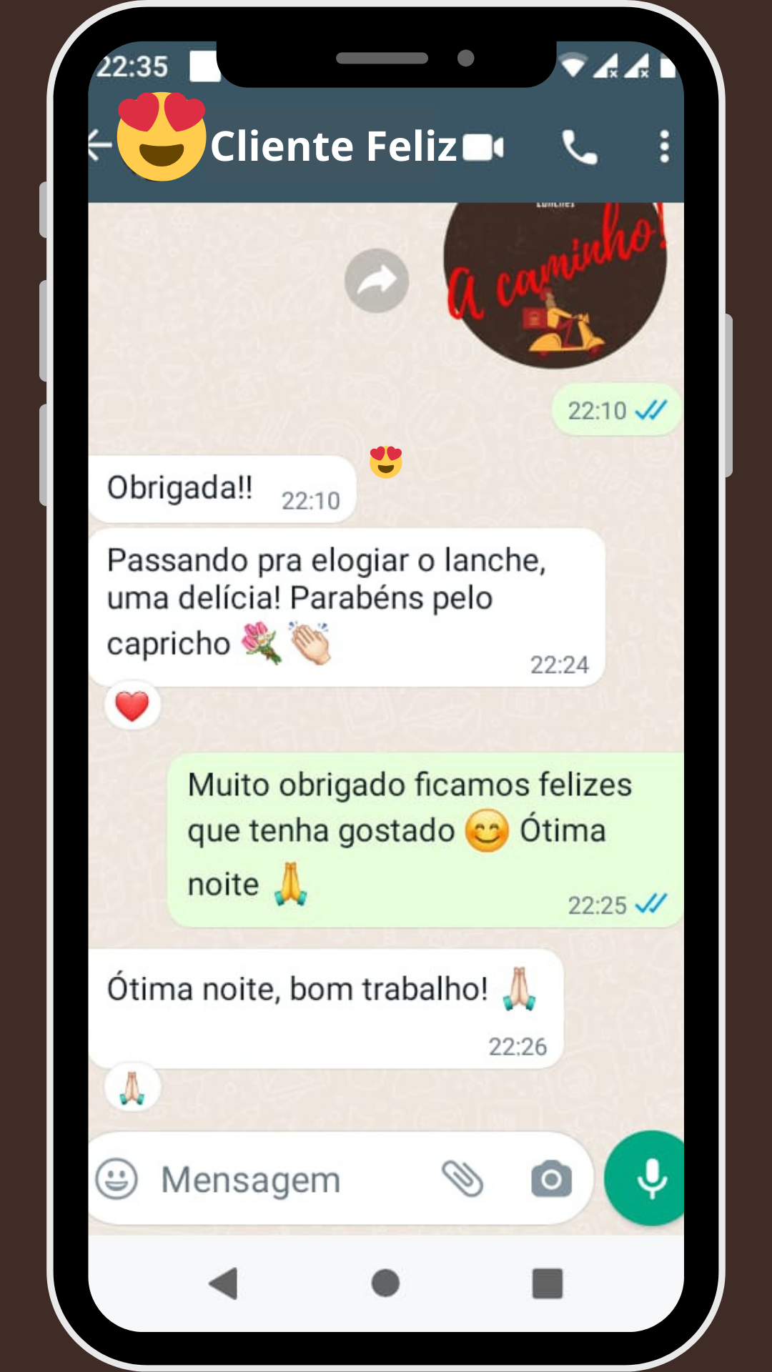 Feedback 6 - Cliente O PONTO Lanches
